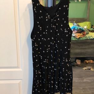 Black and white floral summer dress.